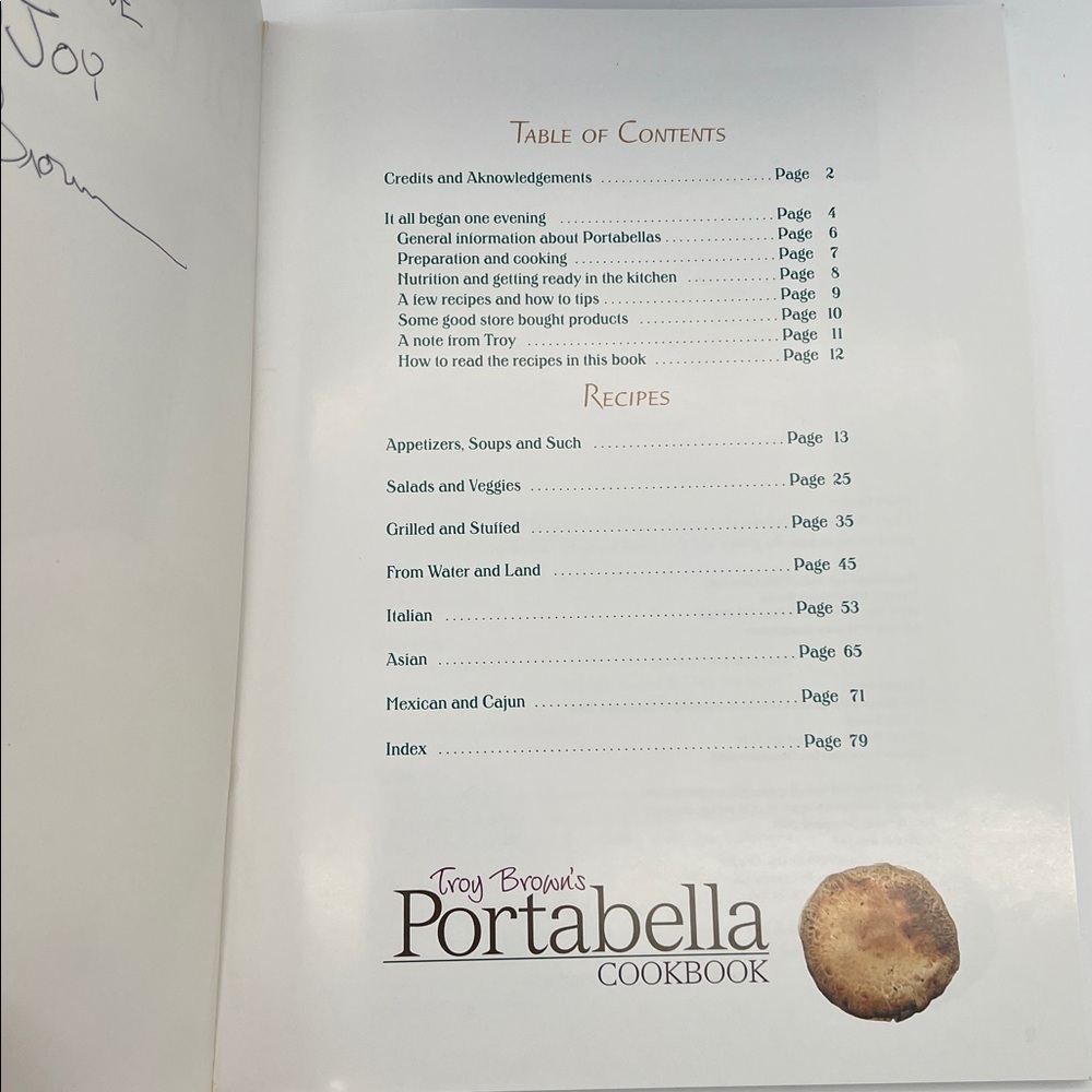 Troy Brown’s Portabella Cookbook Signed Copy 2001 - Picture 3 of 6